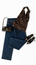 Top Halter Animal Print
