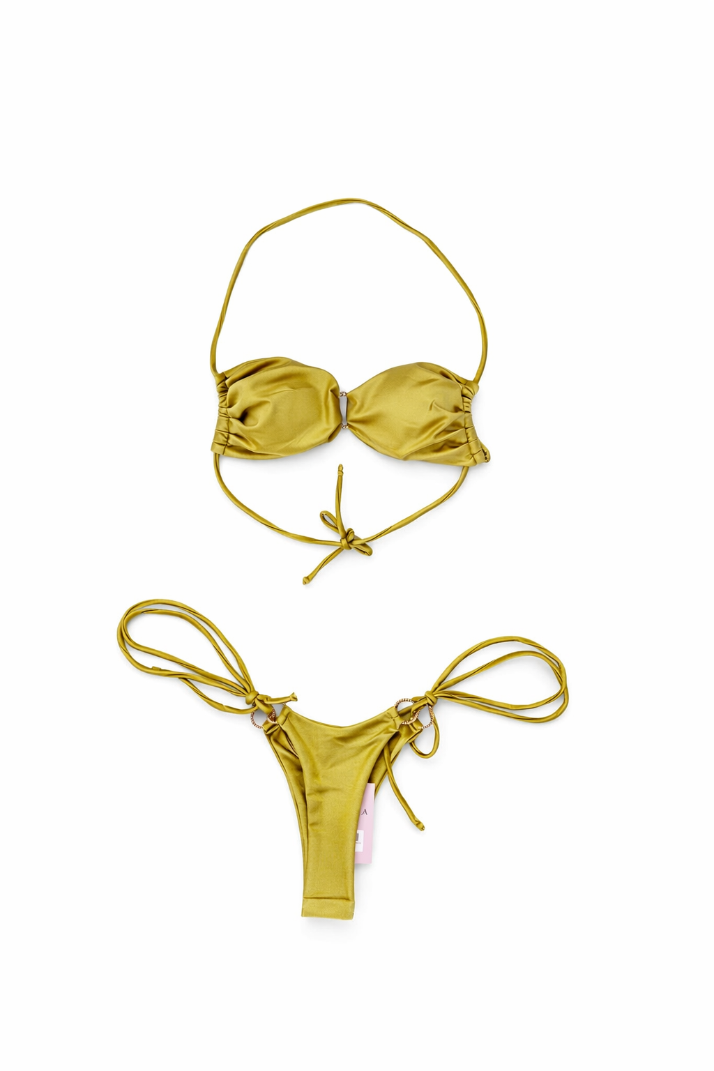 Bikini verde dorado